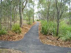 Developed Native Revegetation beds at Pathway Crossing. (no further link)